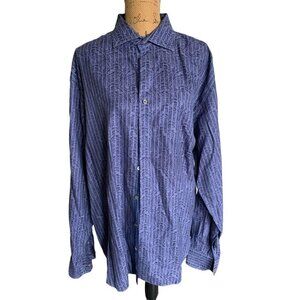 💰BOGO💰 Bugatchi Mens Purple Blue Hues Dress Shirt 2X